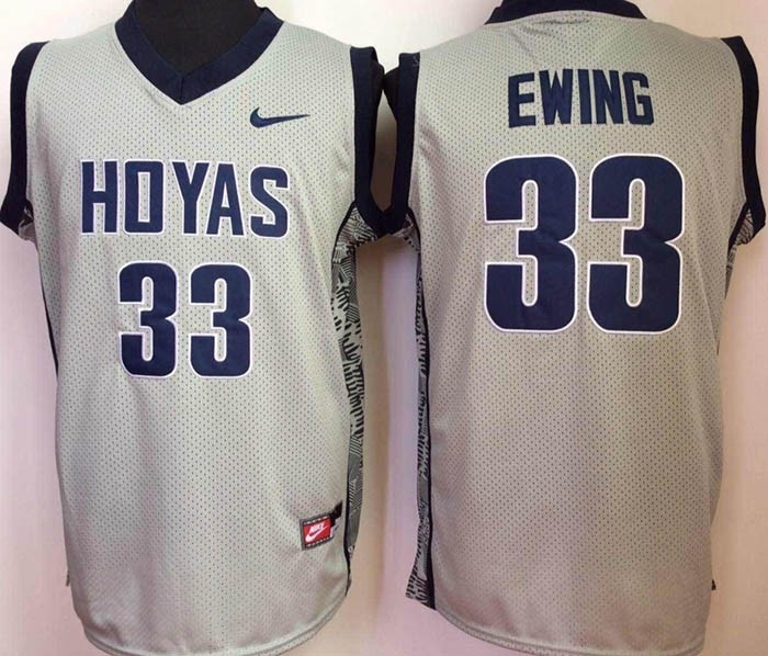 Georgetown Hoyas Ewing #33 Grey jersey