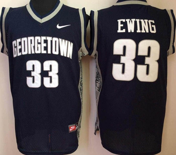 Georgetown Hoyas Ewing #33 blue jersey