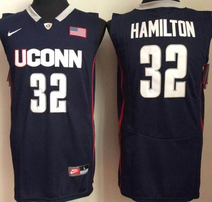 Uconn Huskies Blue #32 Hamilton jersey