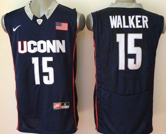 Uconn Huskies blue #15 Walker jersey