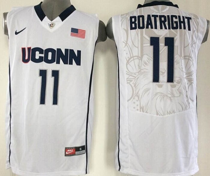 Uconn Huskies white #15 Boatright jersey