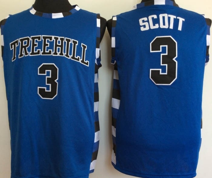 One Tree Hill Ravens Blue #3 Scott jersey