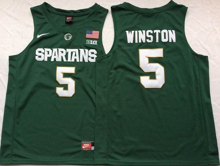 Michigan State Spartans Green #5 WINSTON