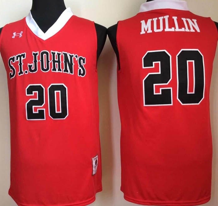 St John's University red #20 Mullin jersey