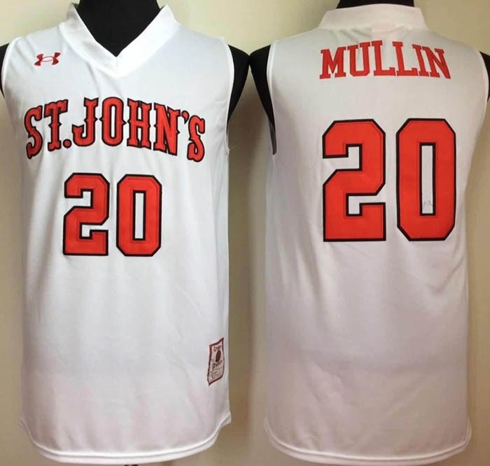 St John's University white #20 Mullin jersey