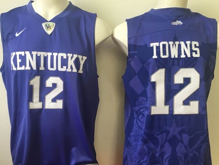 Kentucky Wildcats Purple #12 Towns jersey