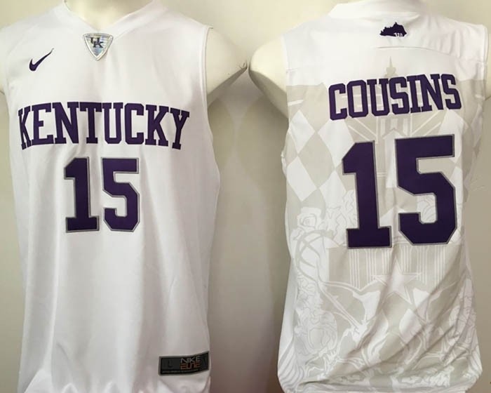 Kentucky Wildcats white #15 Cousins jersey