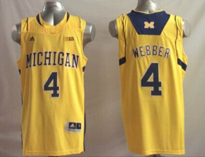 Michigan Wolverines Yellow #4 WEBBER