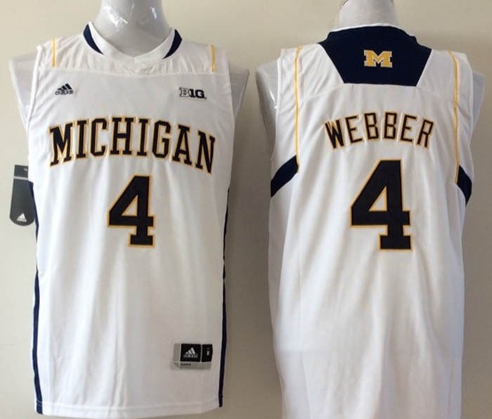 Michigan Wolverines White #4 WEBBER