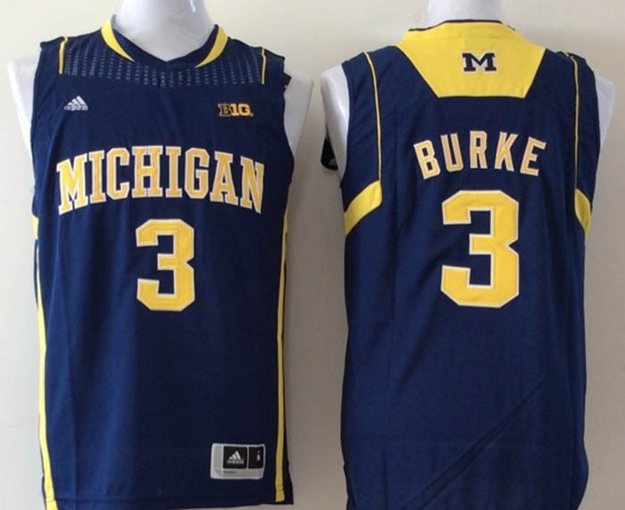 Michigan Wolverines Blue #3 BURKE