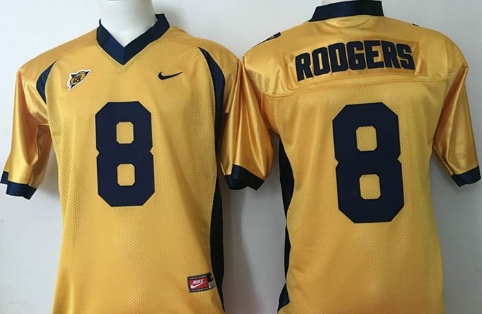 California Golden Bears gold #8 Rodgers jersey