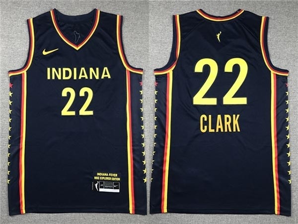 NCAAB Indiana Fever #22 Caitlin Clark Navy WNBA Basketball Jersey