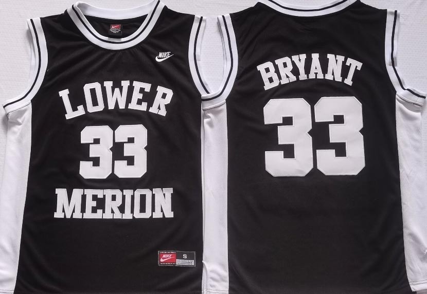 NCAAB Lower Merion School #33 Kobe Bryant Black New jersey