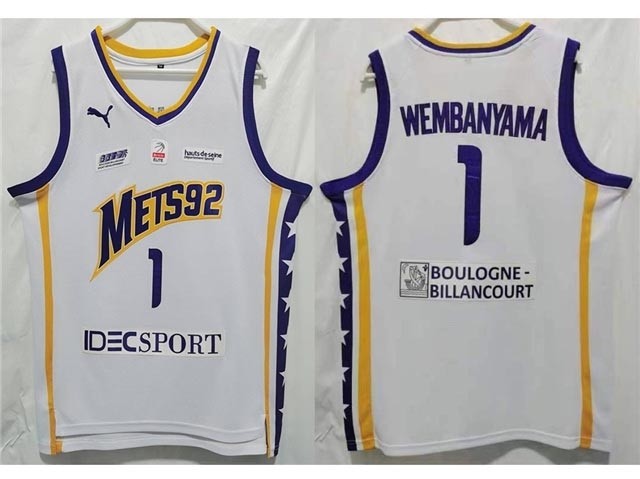 NCAA Metropolitans 92 #1 Victor Wembanyama White Basketball Jersey