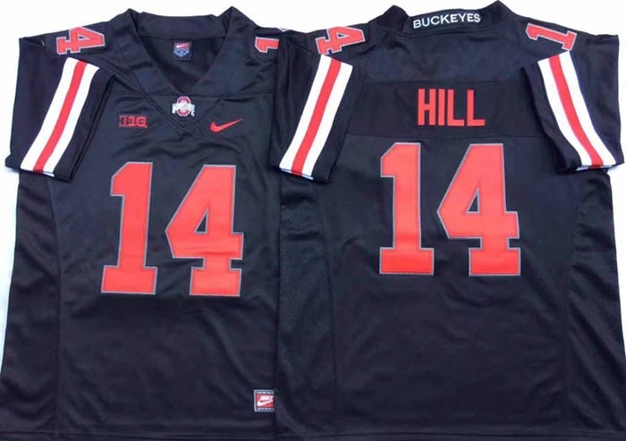 Ohio State Buckeyes Black #14 HILL