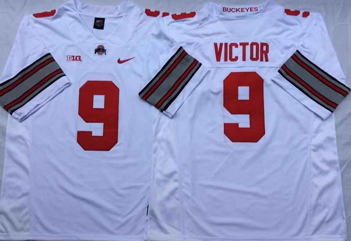 Ohio State Buckeyes White #9 VICTOR