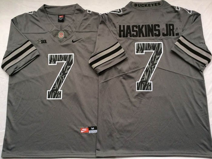 Ohio State Buckeyes GRAY #7 HASKINS JR.