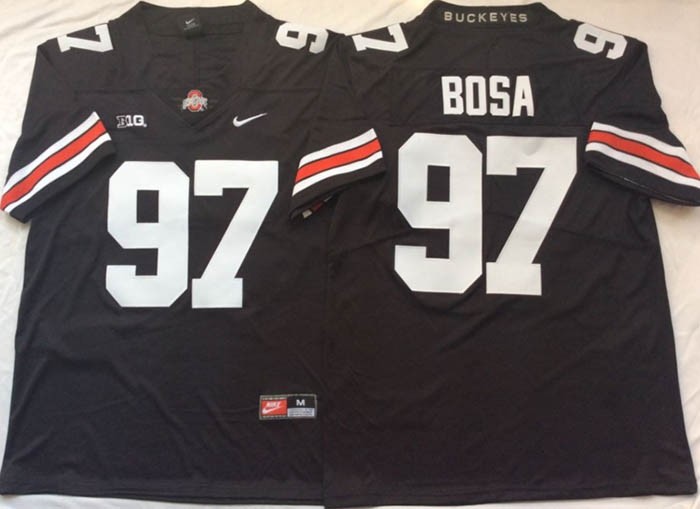 Ohio State Buckeyes Black #97 BOSA