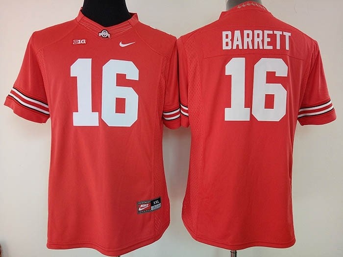 Women Ohio State Buckeyes Barrett #16 Red jeresy