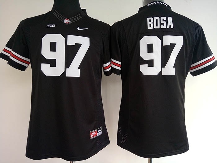 Women Ohio State Buckeyes Bosa #97 black jeresy