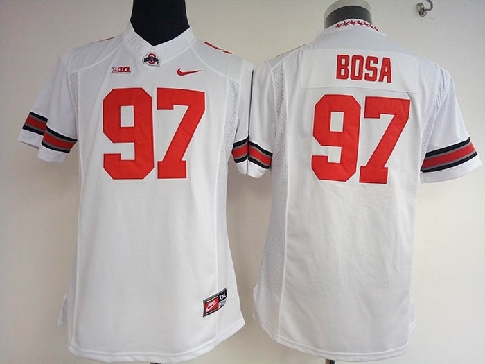 Women Ohio State Buckeyes Bosa #97 white jeresy