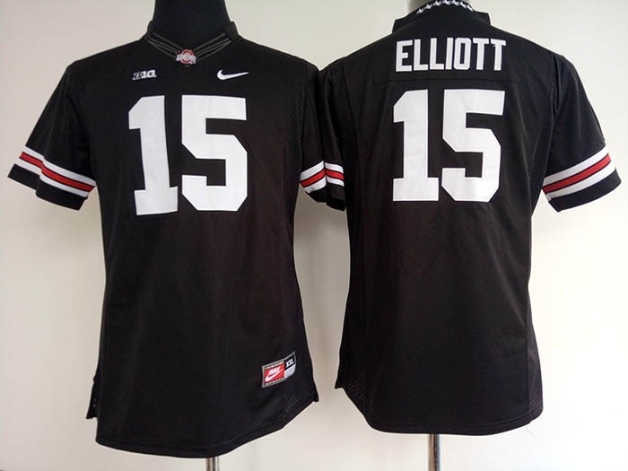 Women Ohio State Buckeyes Elliott #15 black jeresy