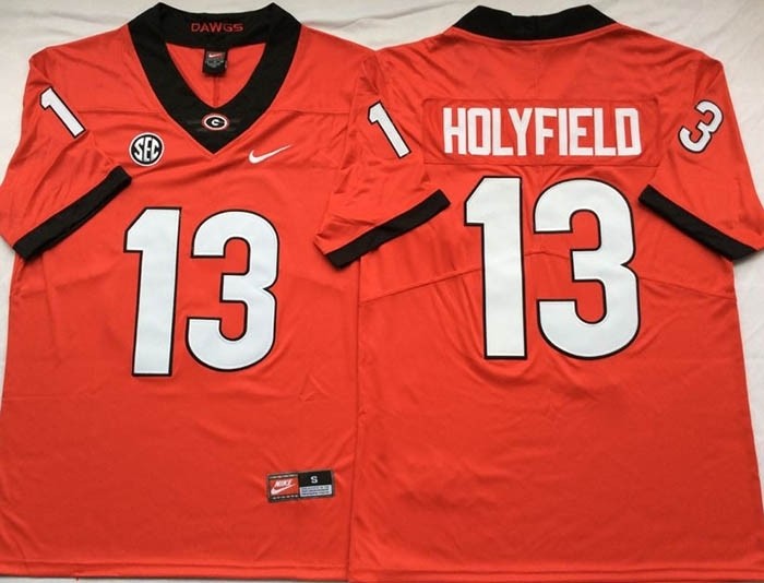 Georgia Bulldogs Red #13 HOLYFIELD