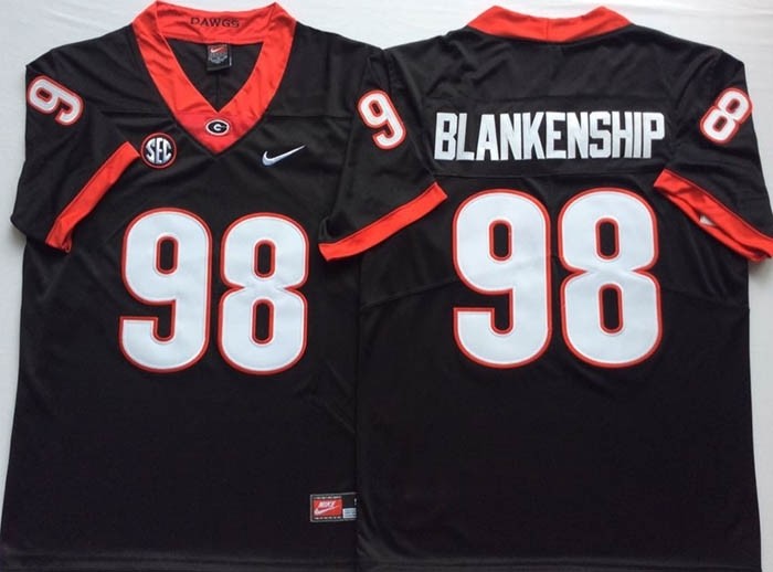 Georgia Bulldogs Black #98 BLANKENSHIP