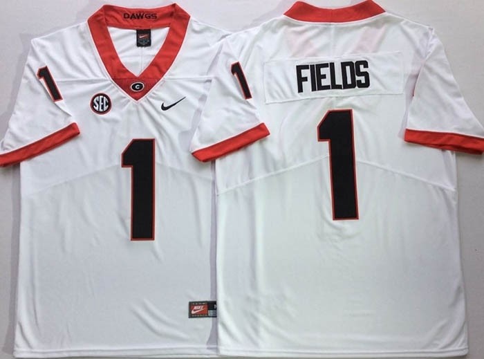 Georgia Bulldogs White #1 FIELDS