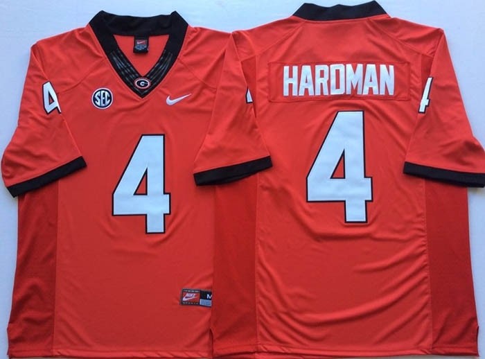 Georgia Bulldogs Red #4 HARDMAN