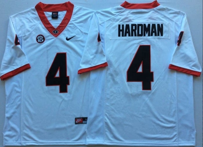 Georgia Bulldogs White #4 HARDMAN