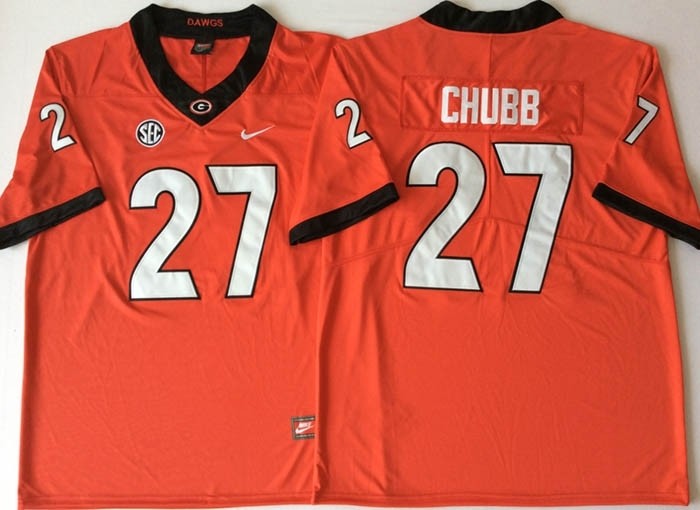 Georgia Bulldogs Red #27 CHUBB