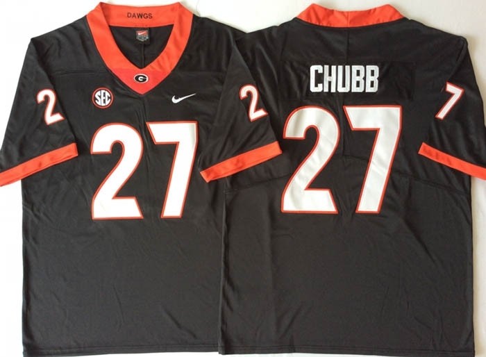 Georgia Bulldogs Black #27 CHUBB