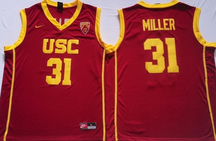 NCAAB USC Trojans #31 MILLER Red New jersey