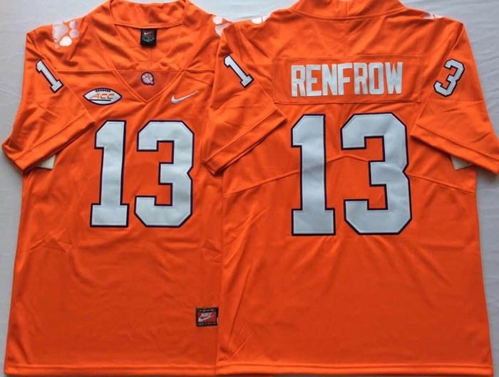 Clemson Tigers Orange #13 RENFROW