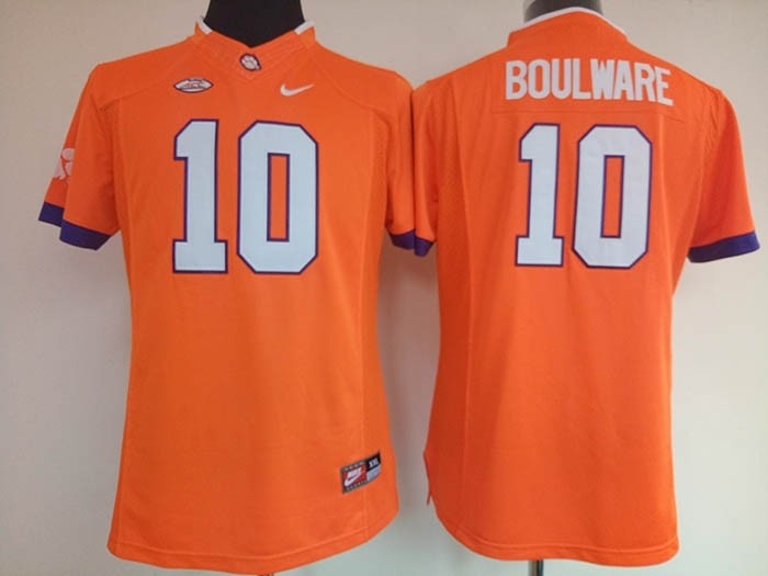 Women Clemson Tigers Boulware #10 orange jersey