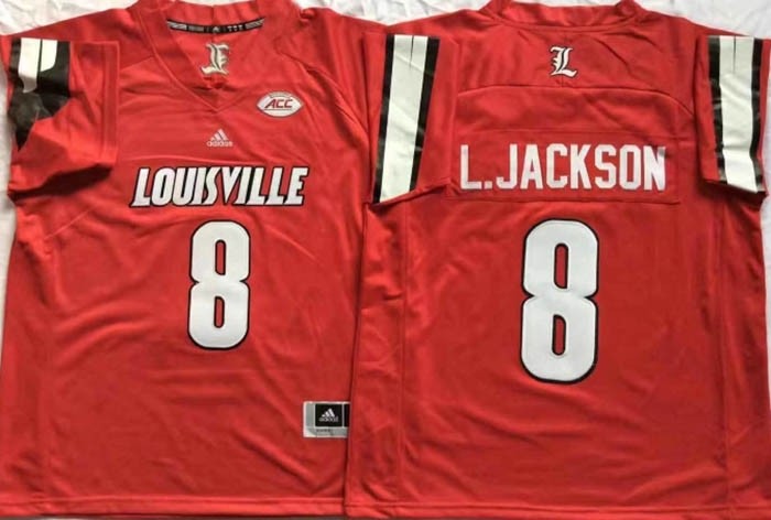 Louisville Cardinals Red #8 L.JACKSON