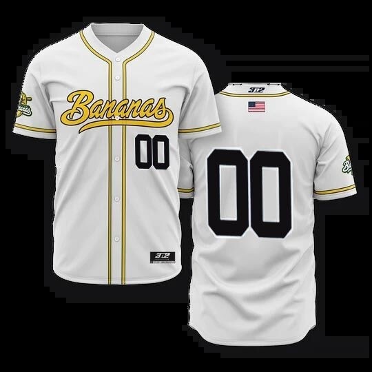 NCAA Savannah Bananas Custom White No Name Baseball Game Jersey(Number remark in comment column)