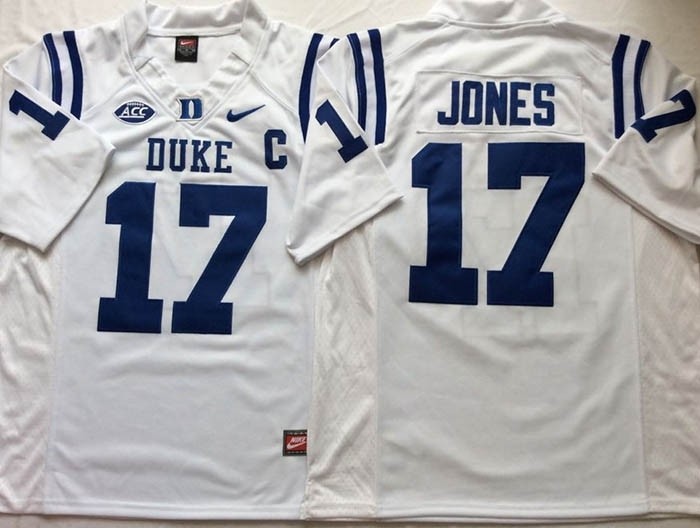 Duke Blue Devils White #17 JONES