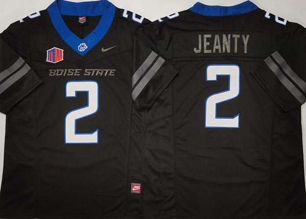 NCAA Boise State Broncos #2 JEANTY Black F.U.S.E. Jersey