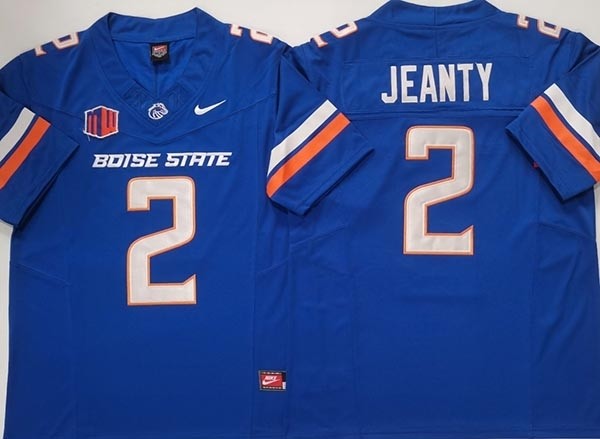 NCAA Boise State Broncos #2 JEANTY Blue F.U.S.E. Jersey