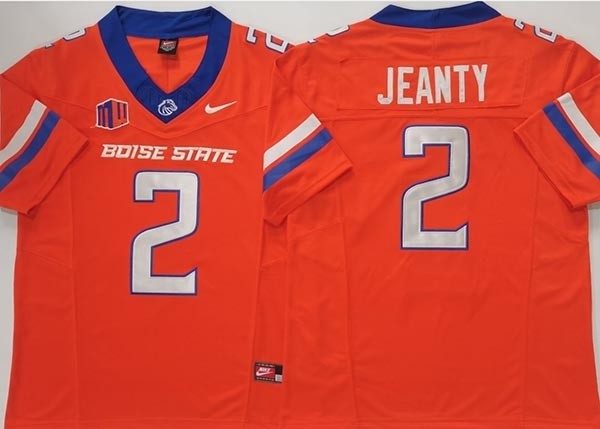 NCAA Boise State Broncos #2 JEANTY Orange F.U.S.E. Jersey