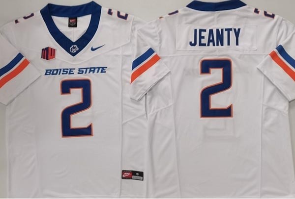 NCAA Boise State Broncos #2 JEANTY White F.U.S.E. Jersey