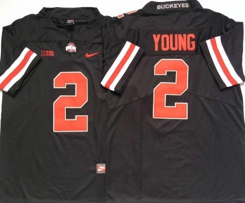 Ohio State Buckeyes #2 Chase Young Black Orange College Football Jersey