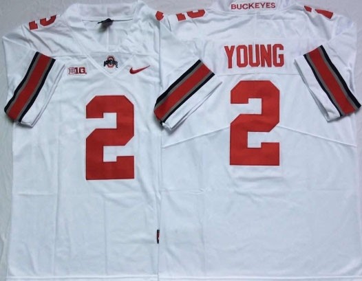 Ohio State Buckeyes #2 Chase Young White College Football Jersey