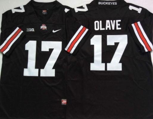 Ohio State Buckeyes #17 Chris Olave Black Limited Stitched College Jersey