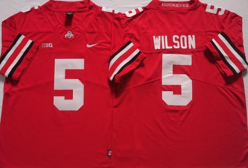 NCAA Ohio State Buckeyes #5 WILSON Red Limited 2021-2022 Stitched College Jersey