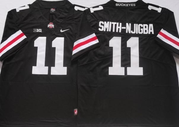 NCAA Ohio State Buckeyes #11 SMITH-NJIGBA Black 2021-2022 Stitched College Jersey