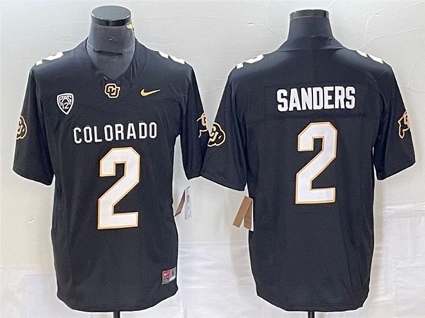 NCAA Colorado Buffaloes #2 Shedeur Sanders Black College Football F.U.S.E. Limited Jersey