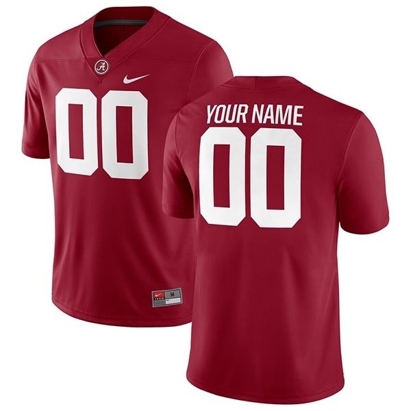 Men's Alabama Crimson Tide Custom Red Stitched Jersey(Name and number remark in comment column)